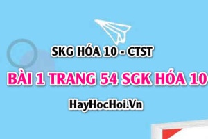 Giải bài 1 trang 54 SGK Hoá 10 Chân trời sáng tạo